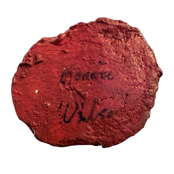 Vintage Hand Crafted Resin Santa Figurine 6.5” Rustic Primitive Christmas - Picture 6 of 6